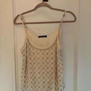 Abercrombie & Fitch Cream Beaded Camisole
